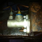 AP Racing brake master cylinder in the Rover P4