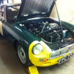 MGB Sebring on the rolling road