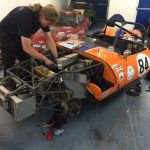 Ginetta G4 race car preparation Oulton Park Gold Cup