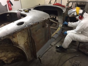 MGA restoration front wing rear wing door sills f sections 2