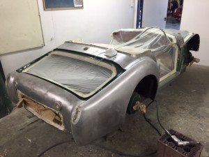 Triumph TR3A paint and body repair