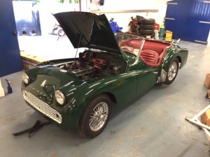 Triumph TR3A repair and repaint