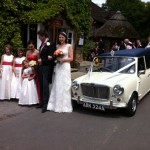 Classic mini limousine hired for Claire's wedding 4