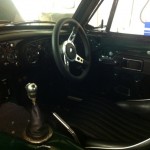 MGB stripped out interior