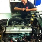Triumph GT6 engine bay