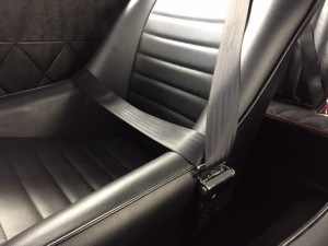 Austin A40 classic chrome buckle seat belts 2