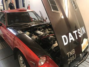 Datsun 240Z historic endurance rally car preparation