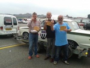 David Moran, Stuart Bancroft, Richard Ford CSCC Swinging 60s Brands Hatch