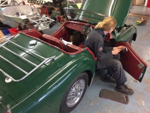 Triumph TR3A repair and repaint 2